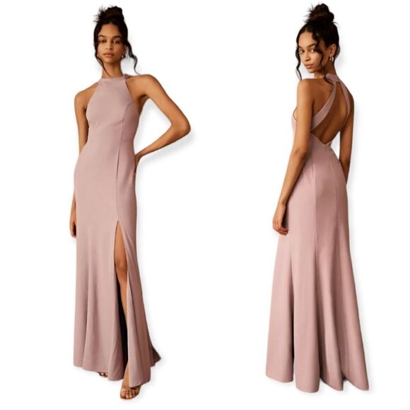 BHLDN Dresses & Skirts - Bhldn Serephina Crepe Maxi Dress Size 12 In Lilac